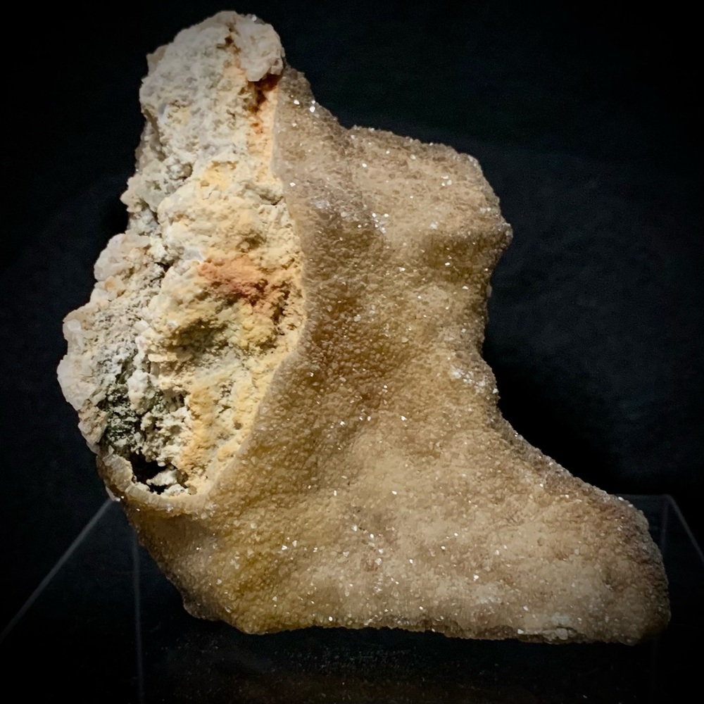 💗Botryoidal Chalcedony w/ Druzy Quartz & Calcite – Natural Sculptural Specimen